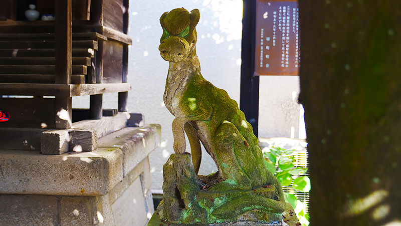 これもオオカミの狛犬（東京杉並区・宿町御嶽神社）